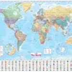 Akció World Wall Laminated Map byCollins Uk;