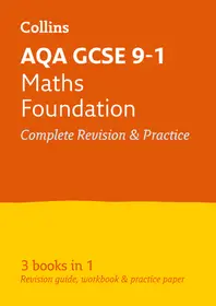 Végkiárusítás Collins GCSE Grade 9-1 Revision — AQA GCSE 9-1 MATHS FOUNDATION ALL-IN-ONE COMPLETE REVISION AND PRACTICE: Ideal for the 2024 and 2025 exams byCollins GCSE, ;