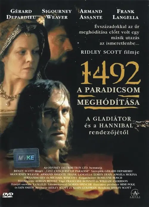 1492 - A Paradicsom Meghódítása (DVD)*Ridley Scott filmje - Gerard Depardieu - Antikvár - Kiváló állapotú* Biztonságos vásárlás